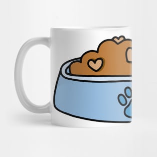 Blue Heart Pet Food Bowl Mug